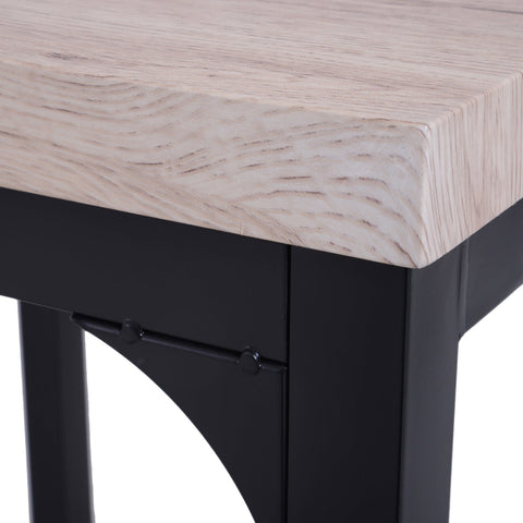 Rootz Eettafelset - 3-delig - 1 eettafel - 2 eetkamerstoelen - MDF - metaal - houtlook - zwart