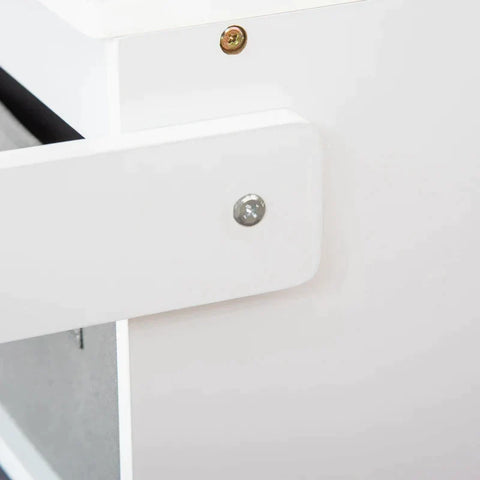 Rootz Kinderstoel - Kindertafel - Kindermeubels Voor Peuters - Zitgroep Met Opbergruimte - MDF Vliesstof - Wit - 60 x 60 x 43 cm