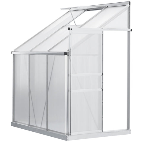 Rootz Greenhouse - Aluminium Zijkas - Tuinhuisje Met Raamdeur - Plantenhuis - Tomatenhuis - UV- en weerbestendig - 192 x 127 x 214 cm