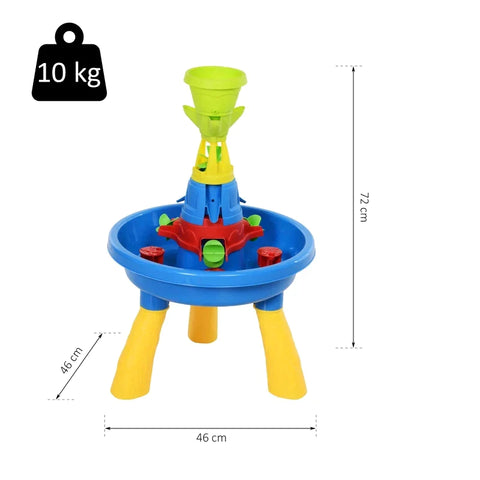 Rootz Water Park Spieltisch – Sandtisch für Kinder – Sand- und Wassertisch – Babyspielzeug – Zubehör – bunt – 46 x 46 x 72 cm