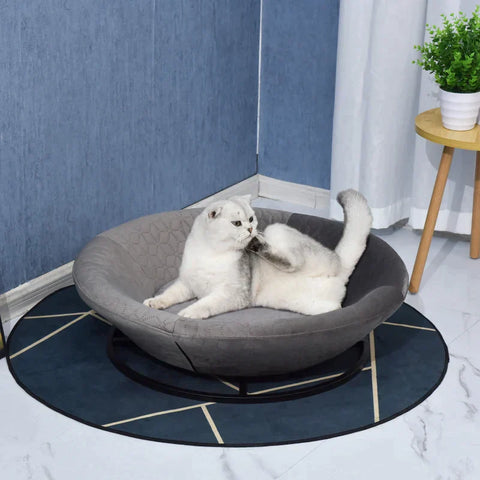 Rootz Pet Sofa - Dog Sofa - Cover Pet - Sofa With Metal Legs - Dog Bed - Cat Sofa - Gray - 72x72x21 cm