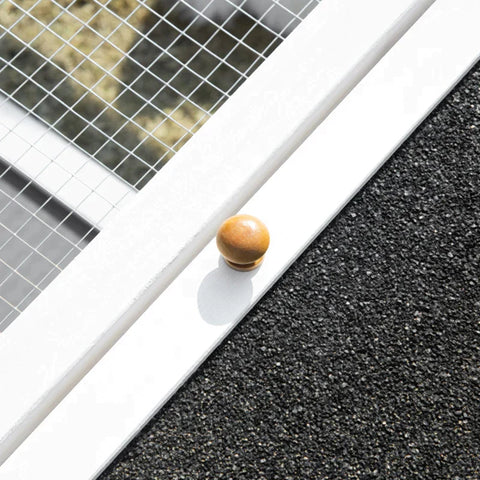 Rootz Small Animal Hutch - Rabbit Hutch - Animal Hutch - Animal Cages - Guinea Pig Hutch - Weatherproof - Fir Wood/White/Gray/Black - 120L x 105W x 46H cm