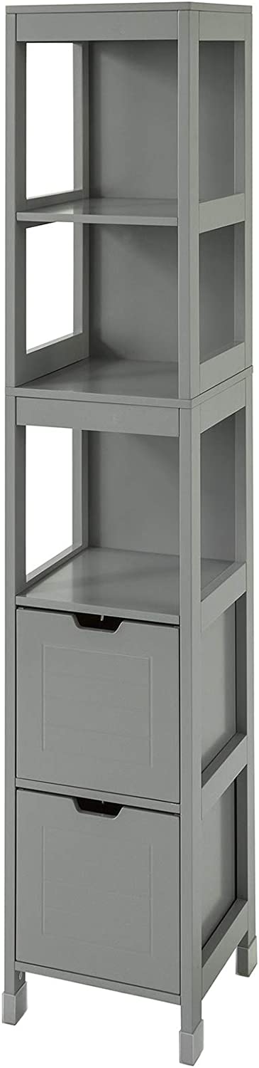 RootzTall badkameropbergkast met 3 planken en 2 lades