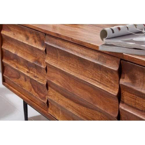 Rootz Sideboards - Sideboard Cabinets - Low TV cabinet - Brown - 147 x 38 x 50 cm