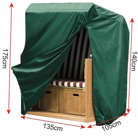 Rootz Garden Furniture Protective Cover - Outdoor Shield - Furniture Guard - Patio Defender - Garden Armor - Terrace Cloak - Weather Barrier - Green - 140/175x135x105 cm