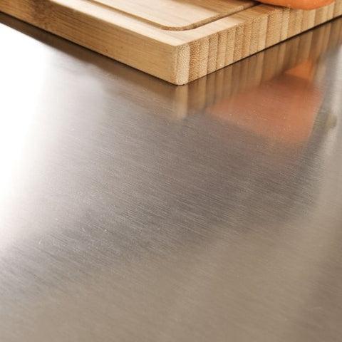 Rootz Bamboe Keukenkast-Keukenopberger - Trolleywagen - met roestvrijstalen oppervlak