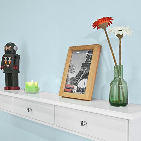 Rootz Wall Shelf Floating Shelf Wall Drawers-Wall Storage Display Unit with 3 Drawers