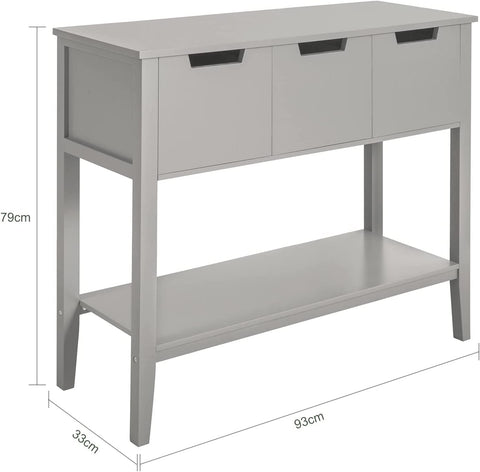 Rootz Console Table Hall - Table Side - Table End - Table Living Room - Table with 3 Drawers