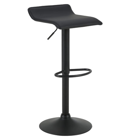 Rootz Barstool - Counter Seat - Bistro Chair - Pub Stool - Adjustable Seat - Kitchen Chair - Dining Stool - Black - 17.3 x 16.9 x 11.8 inches