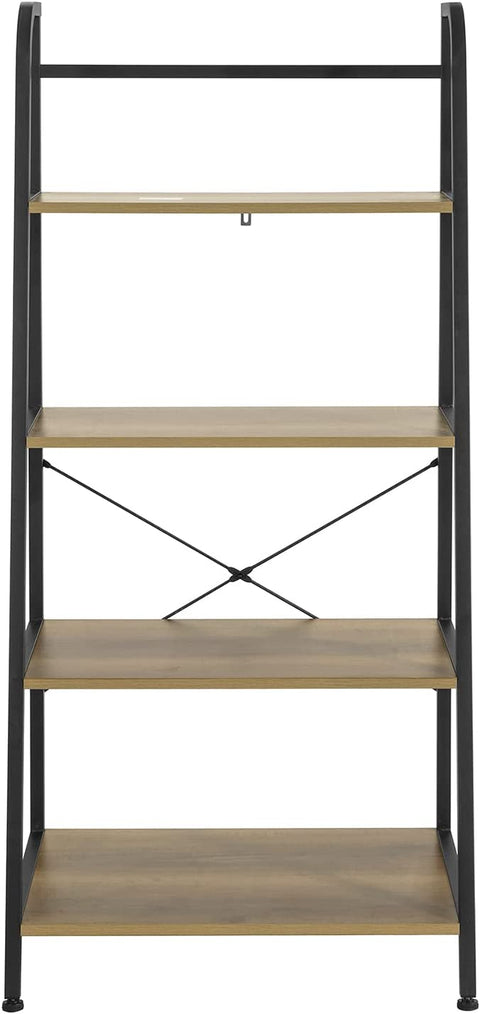 Rootz 4 Tiers Ladder Shelf Bookcase Book Shelf Storage Display Shelving Unit Standing Shelf