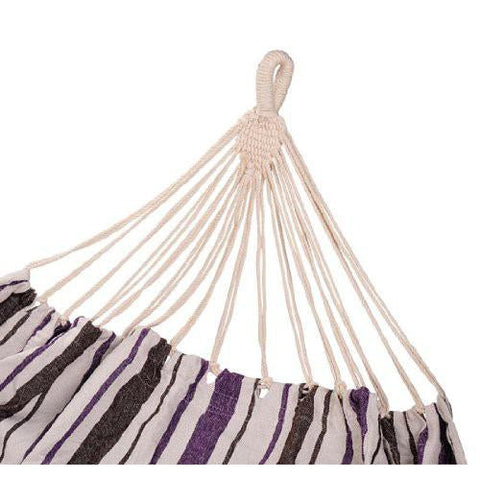 Rootz Hammock - Multiple Persons - 210 x 150 cm - Up to 210 kg - Purple - White