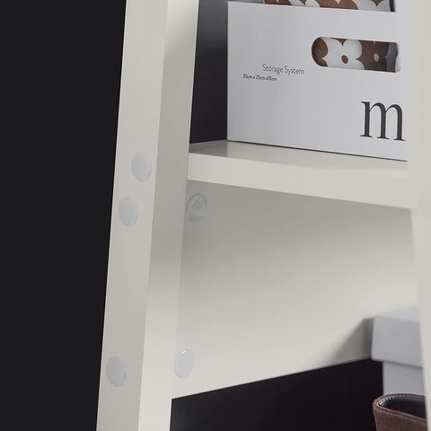 Rootz White Modern Clothes Rail Stand Rack with Two Storage Shelves - Wood Coat Rack Hanging Rail - W66 x D39 x H180cm