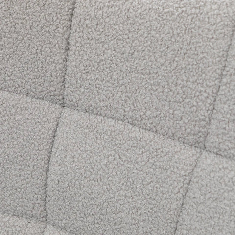 Rootz Retro Solid Wood Rocking Chair - Upholstered chair - Berber fleece - Cream White - 71cm x 92cm x 101cm