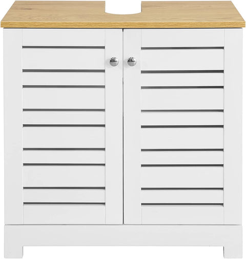 Rootz Ondergootsteenkast Badkamer - Wastafelmeubel Badkamer - Opbergkast met 2 deuren