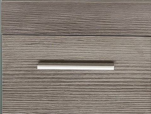 Rootz Bathroom Set of 3 - Vanity Set - Chest of Drawers - Storage Dresser - Modern Bath Furniture - Organizer - Silver - 103 x 190 x 31 cm