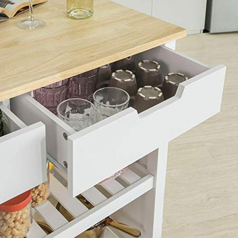 Rootz Keukenopbergwagen Keukenopbergplank Keuken Ontbijt Eettafel Bartafel