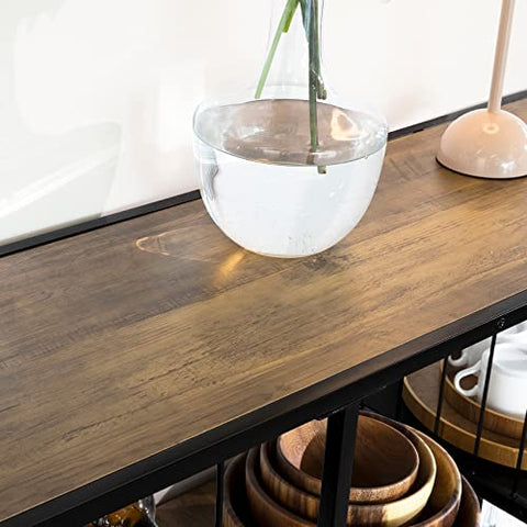 Rootz Industriële stijl Keuken Eetkamer Opbergplank Dressoir Bijzettafel Bijzettafel Wijnrek