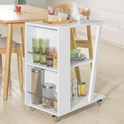 Rootz Keuken Serveerwagen Opbergwagen - Bijzettafel Bijzettafel op Wielen