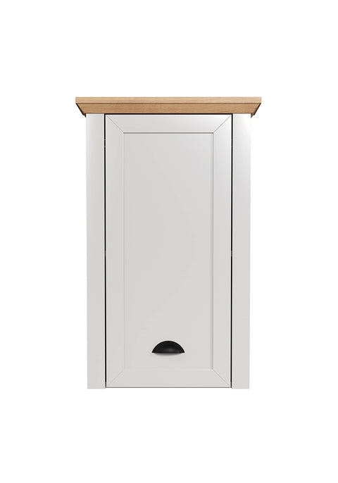 Rootz Wall Cupboard - Stylish Hanging Cabinet with Adjustable Door and Shelf - Grey Oak - 46x73x24 cm
