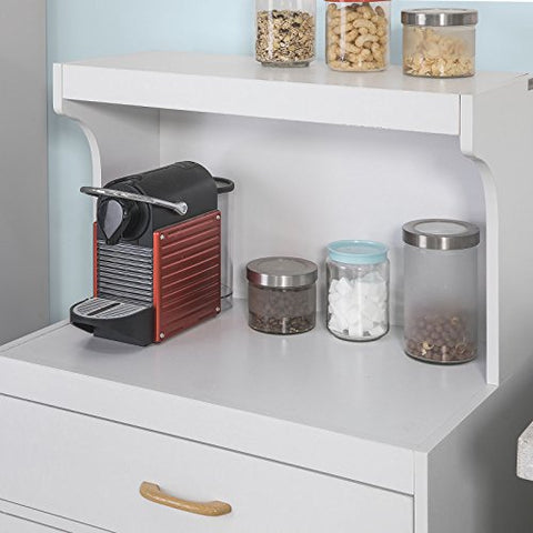 Rootz Keukenopbergwagen - Magnetronplank - Opbergkast Kast Dressoir op Wielen