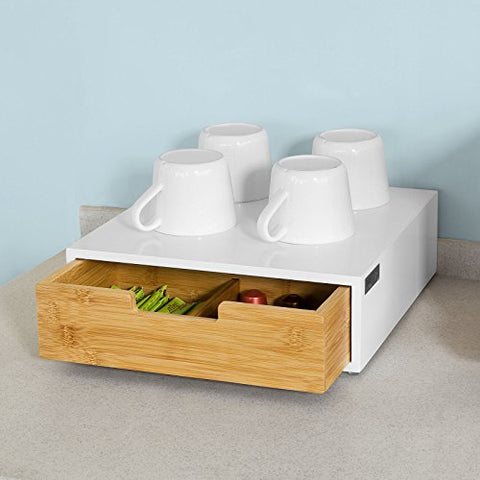 Rootz Coffee Pod Storage Drawer - Coffee Capsule Holder Stand Box-Teabags Storage Case