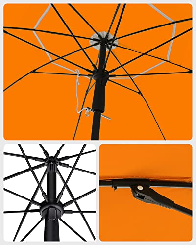 Rootz Sonnenschirm – Gartenschirm – faltbarer Gartenschirm – Outdoor-Sonnenschirm – Garten-Sonnenschirm – Sonnenschirm – Sonnenschirm – Orange
