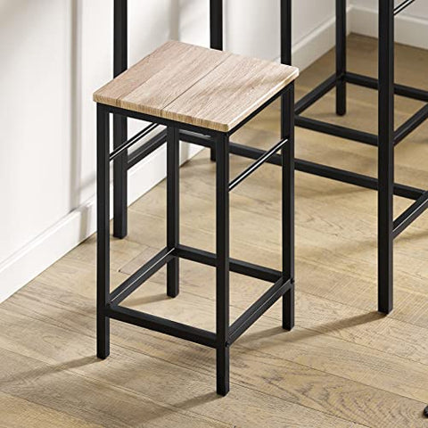 Rootz Bar Set - 1 Bar Table and 2 Stool - Home Kitchen Breakfast Bar Set - Furniture Dining Set