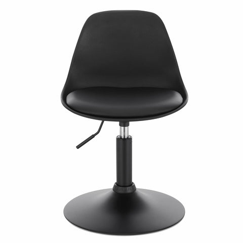 Rootz Verstelbare Zitkruk - Ergonomische Stoel - Draaikruk - Thuiskantoorstoel - Eetkamerstoel - Barstoel - Kapkruk - Zwart - 16,5x15,7x13,8 inch