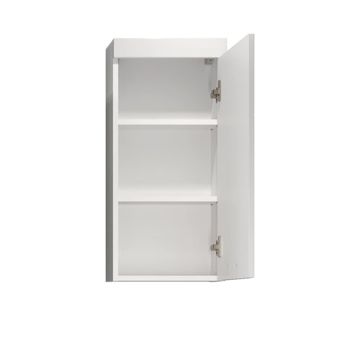 Rootz Modern Bathroom Wall Cabinet - Stylish Wall Storage - Sleek White High Gloss - Ample Space - 35 x 75 x 16 cm