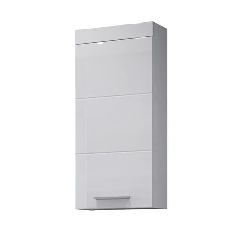 Rootz Modern Bathroom Wall Cabinet - Stylish Wall Storage - Sleek White High Gloss - Ample Space - 35 x 75 x 16 cm