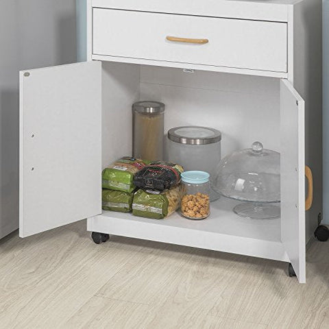 Rootz Keukenopbergwagen - Magnetronplank - Opbergkast Kast Dressoir op Wielen