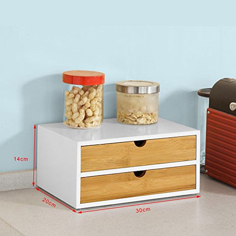 Rootz Koffiezetapparaat Stand &amp; Koffiepad Capsule Theezakjes Box Houder Organizer met 2 Laden