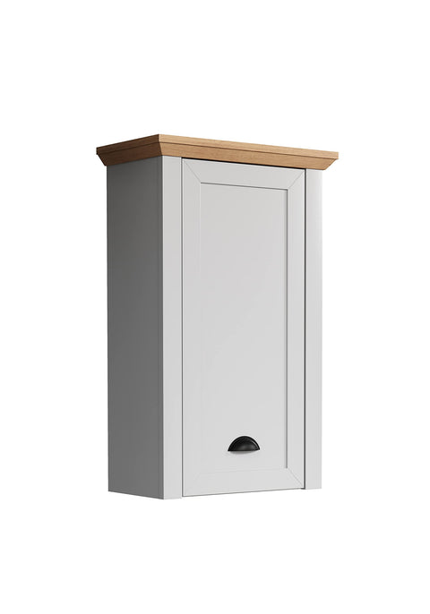 Rootz Wall Cupboard - Stylish Hanging Cabinet with Adjustable Door and Shelf - Grey Oak - 46x73x24 cm
