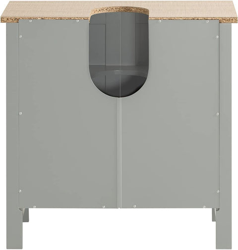 Rootz Ondergootsteenkast Badkamer - Wastafelmeubel - Badkameropbergkast met dubbele deuren - B60 x D30 x H60cm