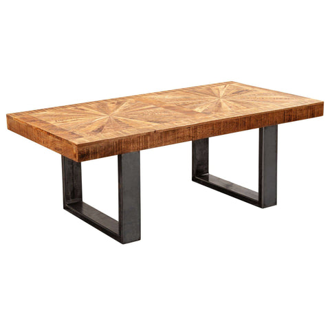Rootz Industriële Salontafel - Mangohout - Salontafel - Bijzettafel - Salontafels - 105 x 55 cm