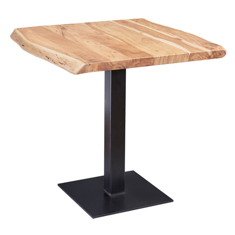 Rootz Dining Table - Tree Edge Acacia Solid Wood - Small Square Kitchen Table - Designer Dining Table for Dining Room