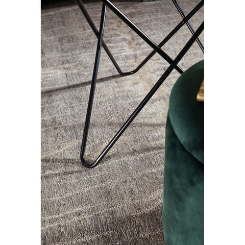 Rootz Salontafel - Bijzettafel - Ronde Tafel - Betonlook - Ø 60 cm - Grijs - Zwart