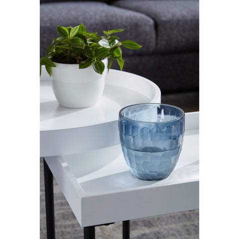 Rootz Side Tables - Set Of 2 - Coffee Tables - Trays - White - MDF - Steel - Round - Rectangular