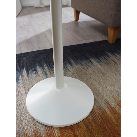 Rootz Side Table - Coffee Table - Round Side Table - Wood Look - Design - White - Ø 48 cm