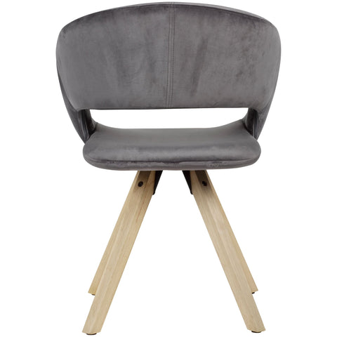 Rootz Dining Chair - Dark Gray Velvet - Modern - Kitchen Chair with Backrest - Upholstered - Max Load 110kg
