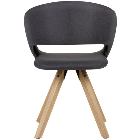 Rootz Dining Chair - Black Fabric - Solid Wood Retro - Kitchen Chair with Backrest - Upholstered - Max Load 110kg