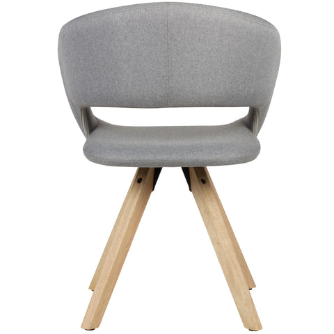 Rootz Dining Chair - Light Gray Fabric - Solid Wood Retro - Kitchen Chair with Backrest - Upholstered - Max Load 110kg