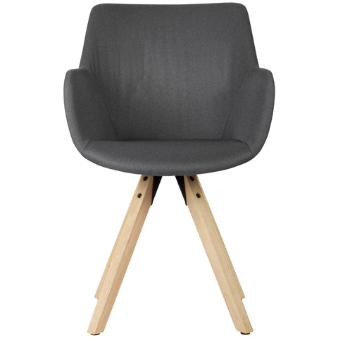 Rootz Dining room chairs - Set of 2 - Bucket chair - Kitchen chair - Fabric chair - Anthracite