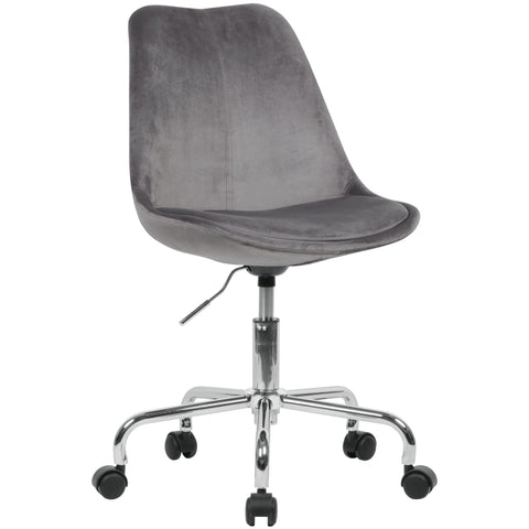 Rootz Office chair - Swivel chair - Bucket chair - Velvet - Dark gray