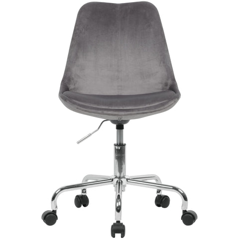 Rootz Office chair - Swivel chair - Bucket chair - Velvet - Dark gray