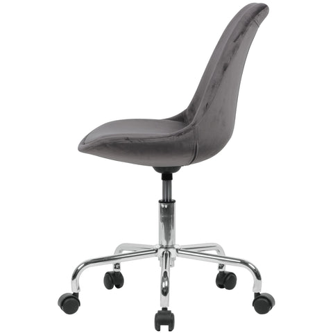 Rootz Office chair - Swivel chair - Bucket chair - Velvet - Dark gray