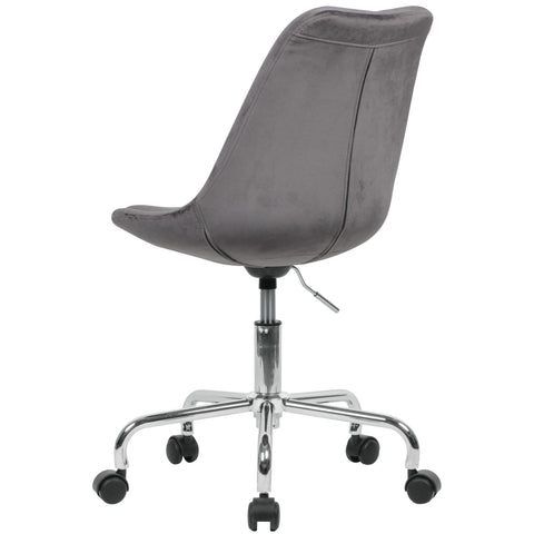 Rootz Office chair - Swivel chair - Bucket chair - Velvet - Dark gray