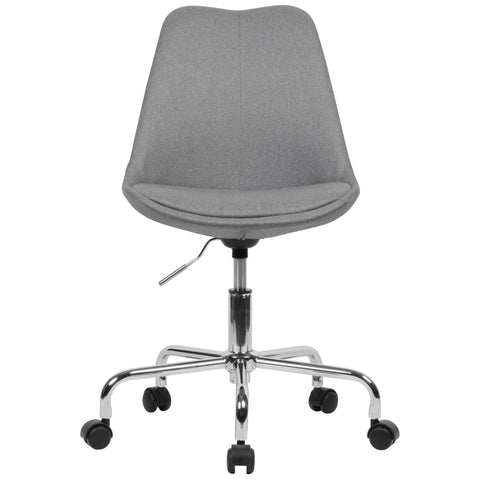 Rootz Office Chair - Swivel Bucket Chair - Swivel Chair - Fabric - Light Gray