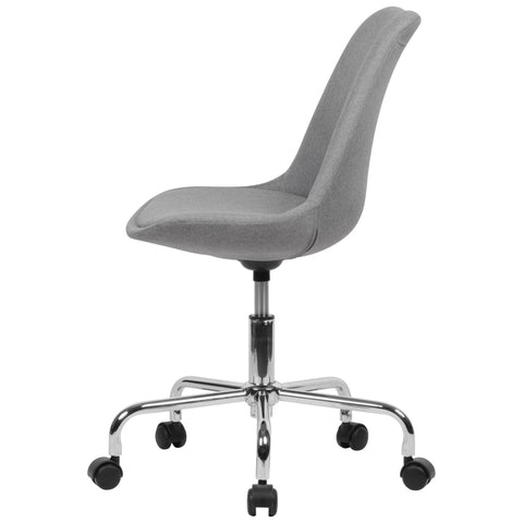 Rootz Office Chair - Swivel Bucket Chair - Swivel Chair - Fabric - Light Gray