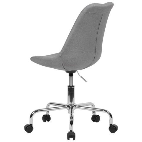 Rootz Office Chair - Swivel Bucket Chair - Swivel Chair - Fabric - Light Gray